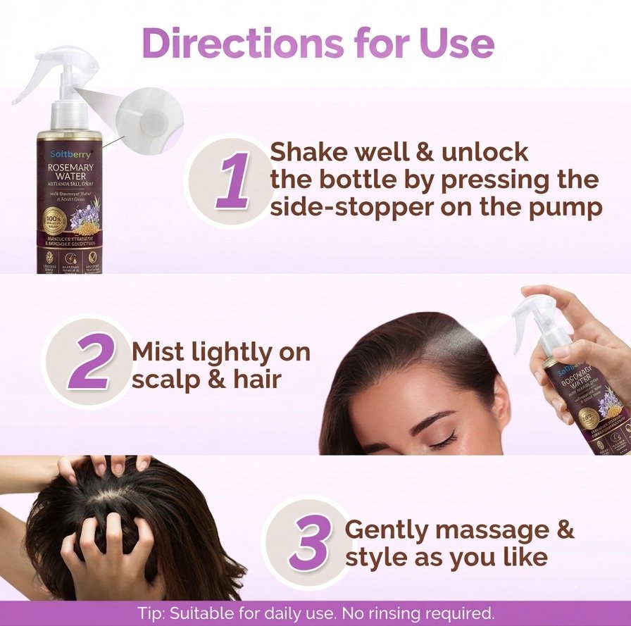 Softbeery Rosemary Water: The Ultimate Anti-Hair Fall & Growth Elixir - Image 2