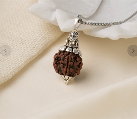 Original Adiyogi Shiv 7 Mukhi Rudraksha Pendant (Lab Certified) – For Financial Prosperity, Aura Protection & Saturn (Shani) Relief