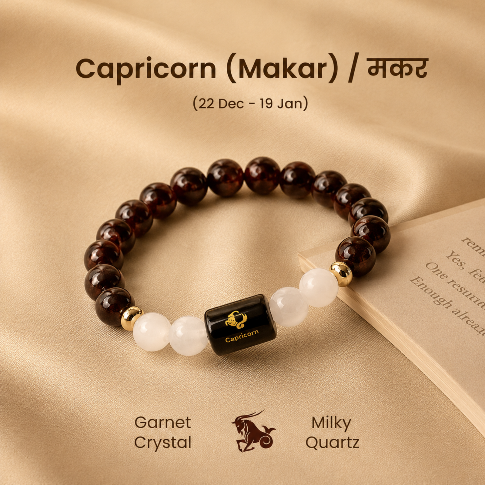 Perfect Rashi Cancer Rashi Bracelet for Men & Women | Natural Moonstone Gemstone Beads | Kark Rashi Bracelet for Astrology & Spiritual Wellness | Stylish Adjustable Bracelet - Image 4