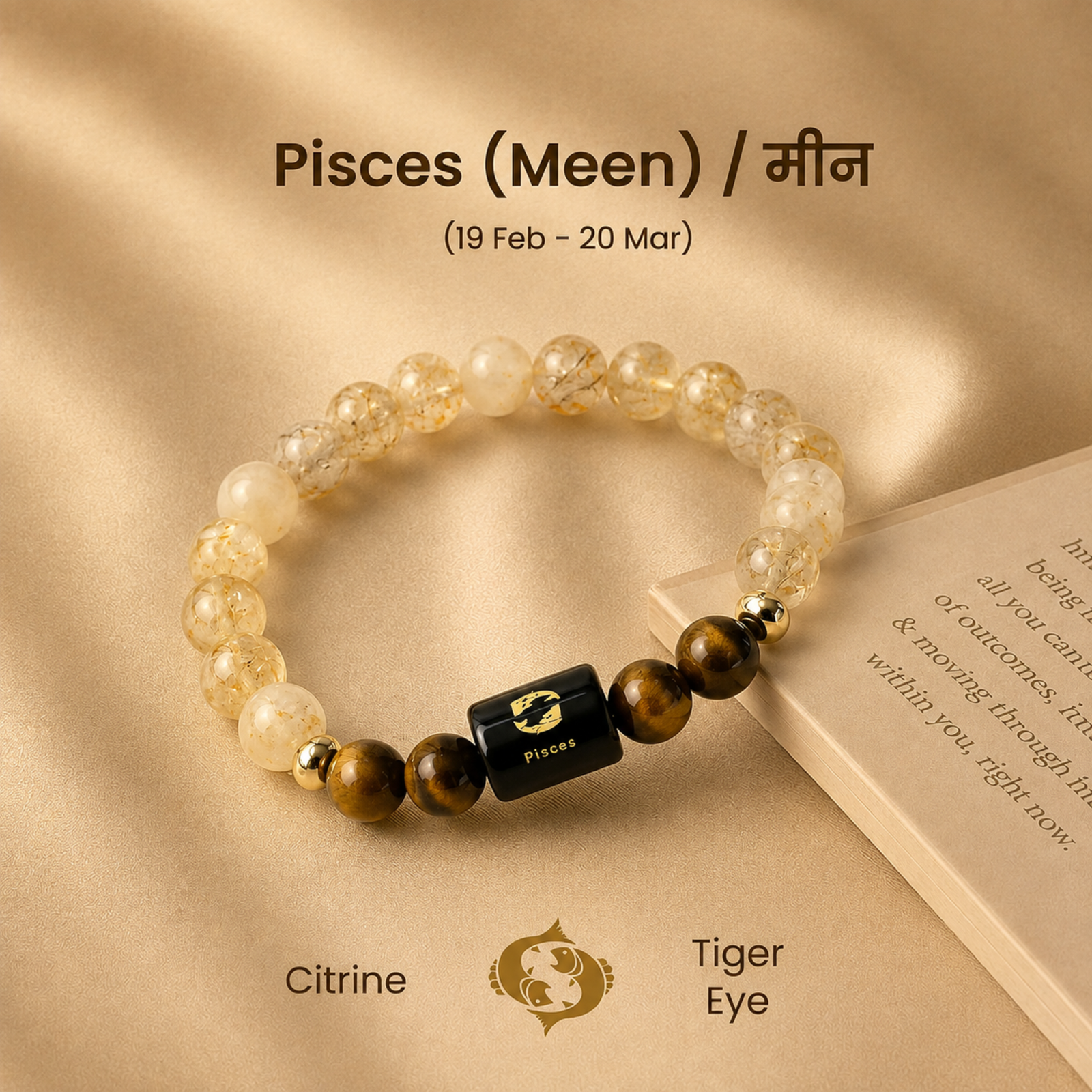Perfect Rashi Pisces Rashi Bracelet for Men & Women | Natural Amethyst & Aquamarine Gemstone Beads | Meen Rashi Bracelet for Astrology & Spiritual Wellness | Stylish Bracelet - Image 4