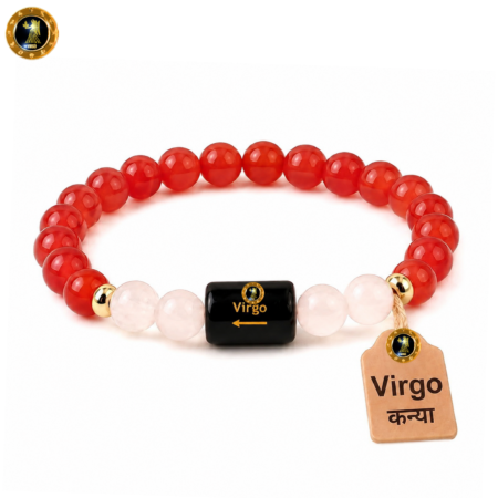 Perfect Rashi Virgo Rashi Bracelet for Men & Women | Natural Amethyst Gemstone Beads | Kanya Rashi Bracelet for Astrology & Spiritual Wellness | Stylish Adjustable Bracelet