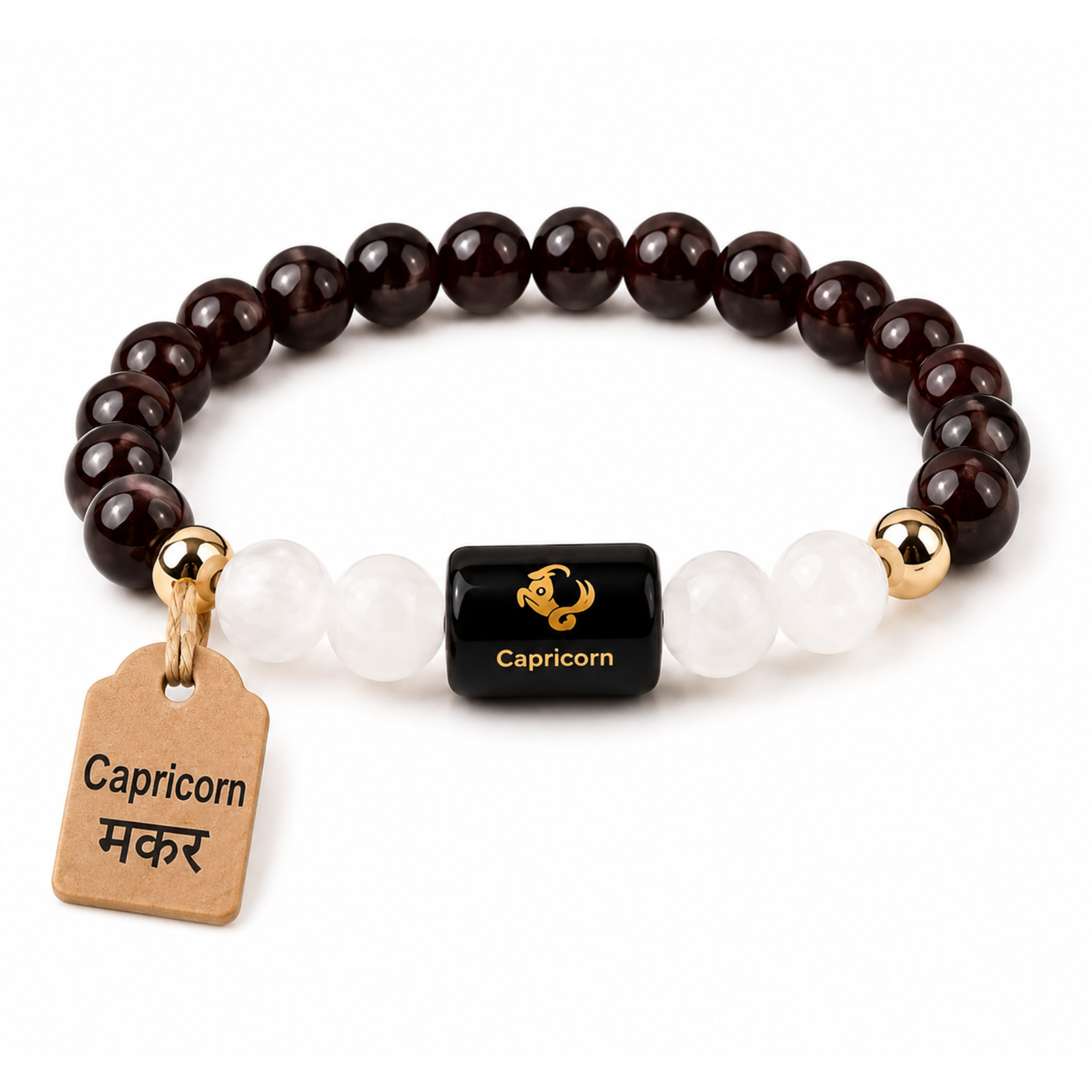 Perfect Rashi Cancer Rashi Bracelet for Men & Women | Natural Moonstone Gemstone Beads | Kark Rashi Bracelet for Astrology & Spiritual Wellness | Stylish Adjustable Bracelet